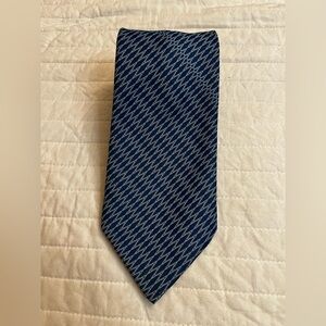 Wemlon by Wembley Blue geometric print neck tie